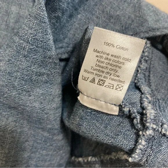 J. Crew Women’s Dress Faux-Wrap Blue Midi Demin A-Line V Neck Tie Sleeve Size 8 - Picture 12 of 16